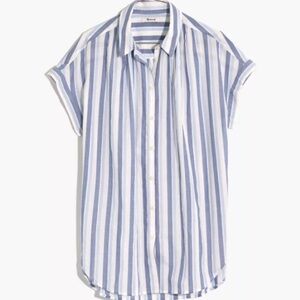 Madewell Central blue striped button down, XS